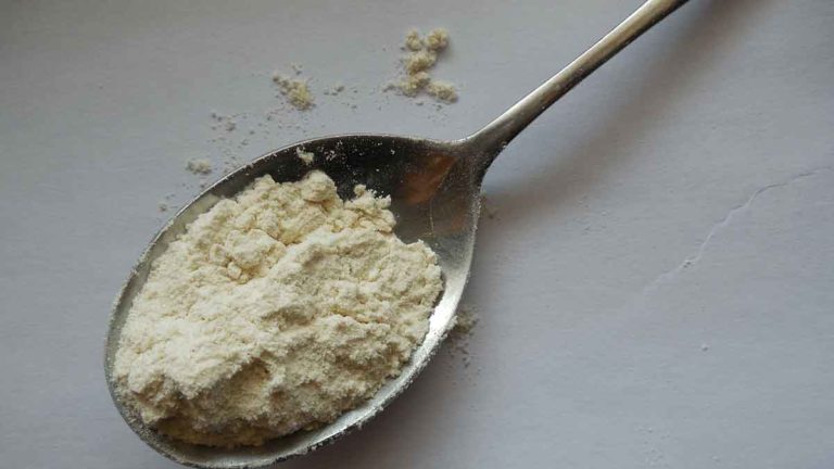 Powder in a spoon